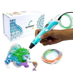 3D Printing Pen with Display - Includes 3D Pen, 3 Starter Colors of PLA Filament